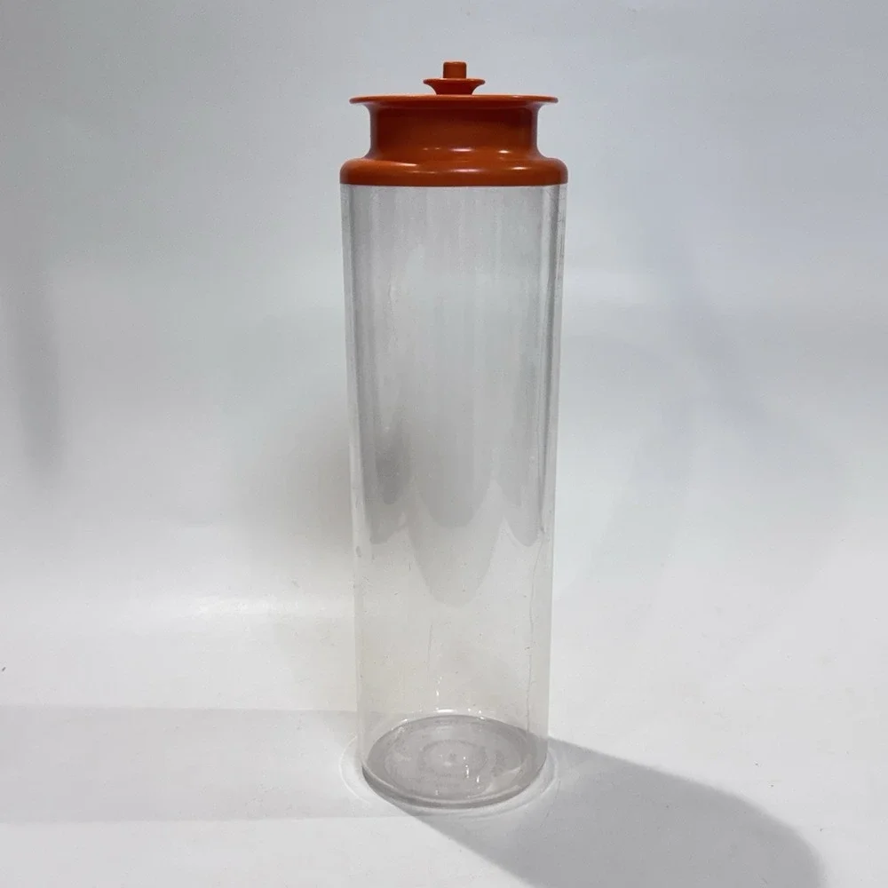 Vintage Tupperware Push & Seal Large Canister Harvest‎ Orange 7 cup No. 1486-2